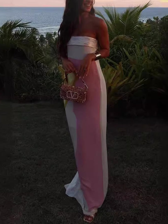 Robe Maxi Imprimée Longue d'Été à Enveloppe Sexy