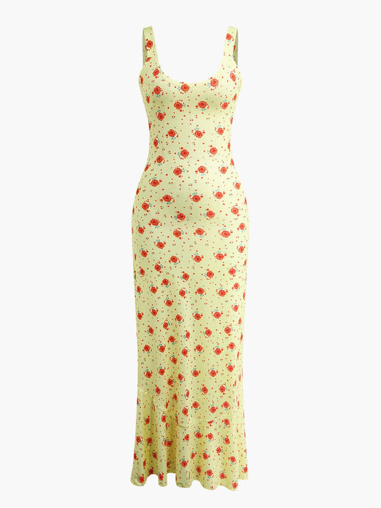 Robe Maxi Sirène à Imprimé Floral