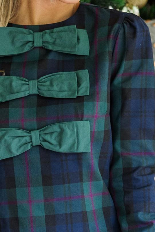 Robe Mini à Motif Vichy Bleu Marine
