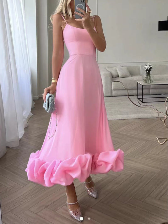 Maxi Robe Bustier avec Volants