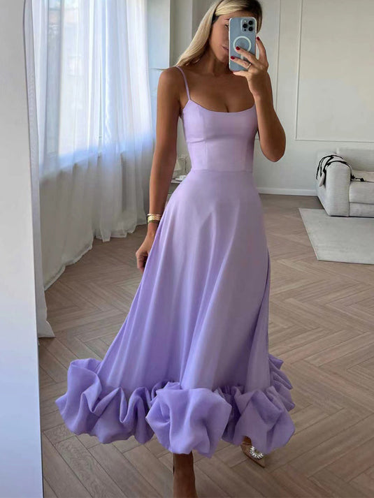 Maxi Robe Bustier avec Volants