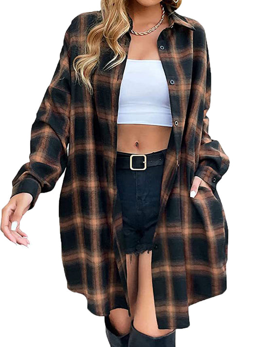Chemise de Nuit à Motif Carreaux