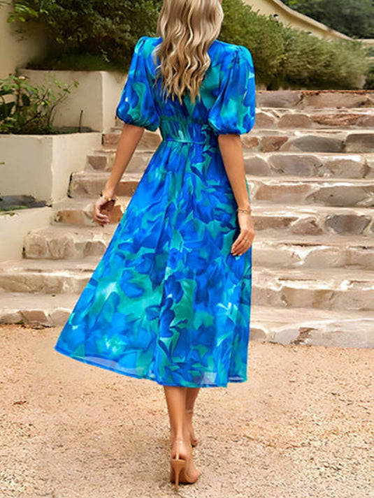 Élégante Robe Midi à Imprimé