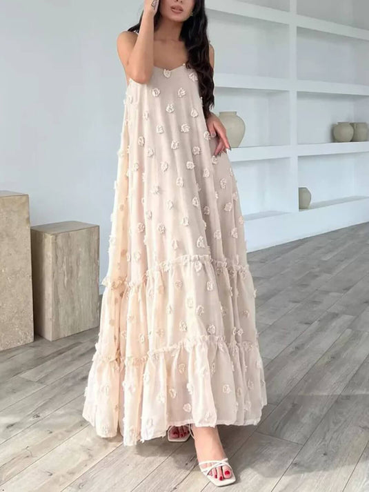 Maxi A-Line Floral Print Loose Robe