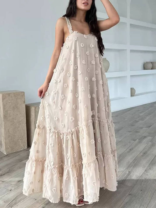 Maxi A-Line Floral Print Loose Robe
