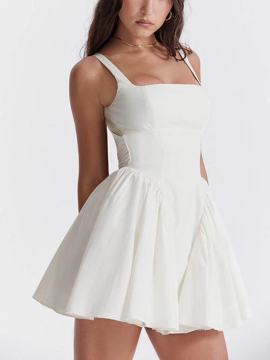 Ivoire Mini Robe avec Nœud