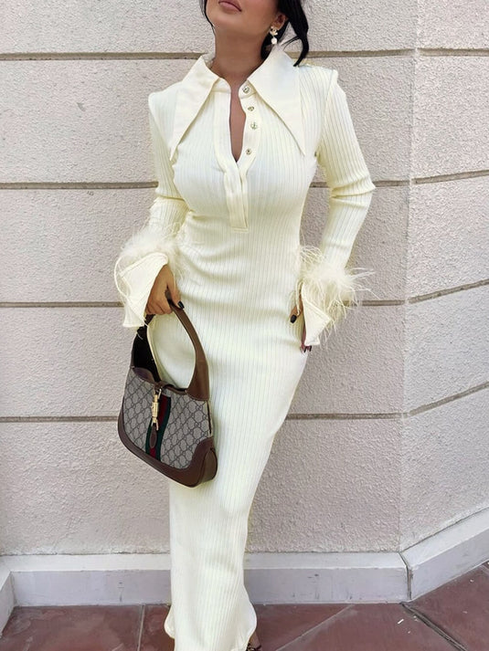 Maxi Bandage Robe Maddy Plume