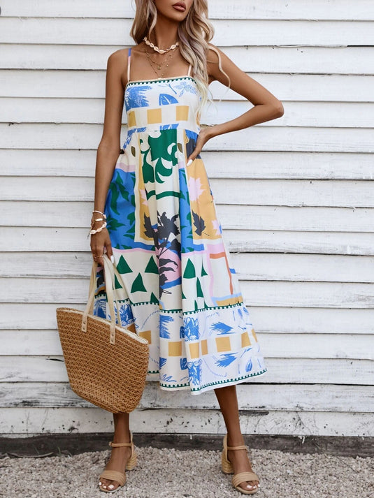Maxi Robe Patchwork : Imprimé Abstrait Coloré