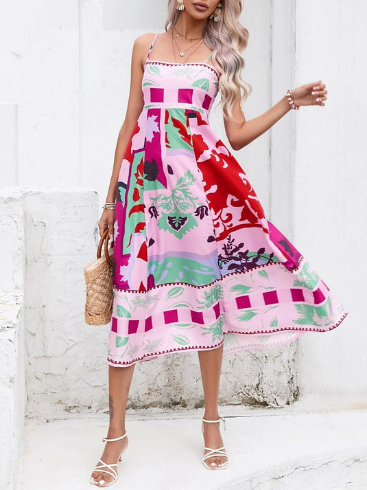 Maxi Robe Patchwork : Imprimé Abstrait Coloré