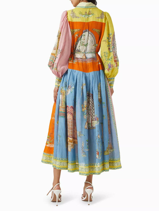 Robe Midi Ceinturée Monte