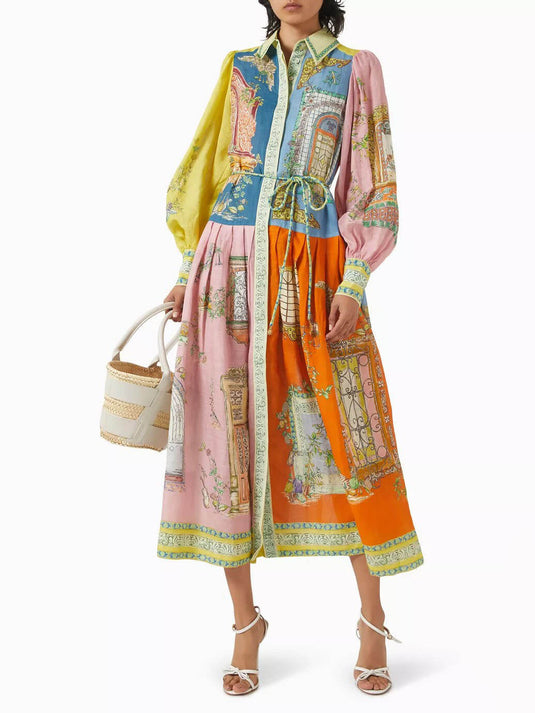 Robe Midi Ceinturée Monte