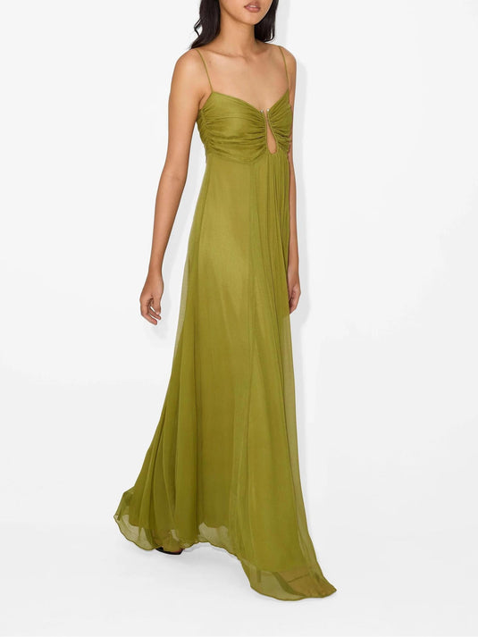 Olive Morea Flowing Maxi Dress