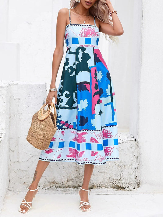 Maxi Robe Patchwork : Imprimé Abstrait Coloré