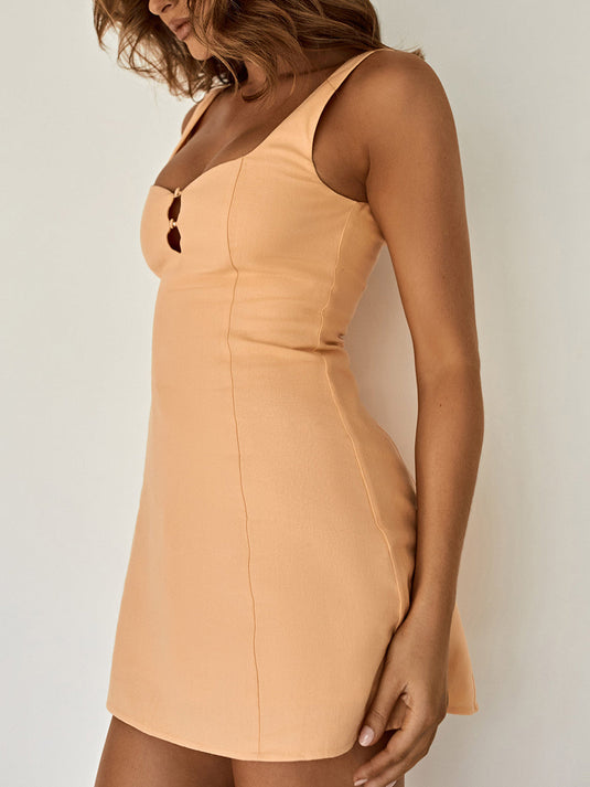 Mini Robe à Col en Cœur