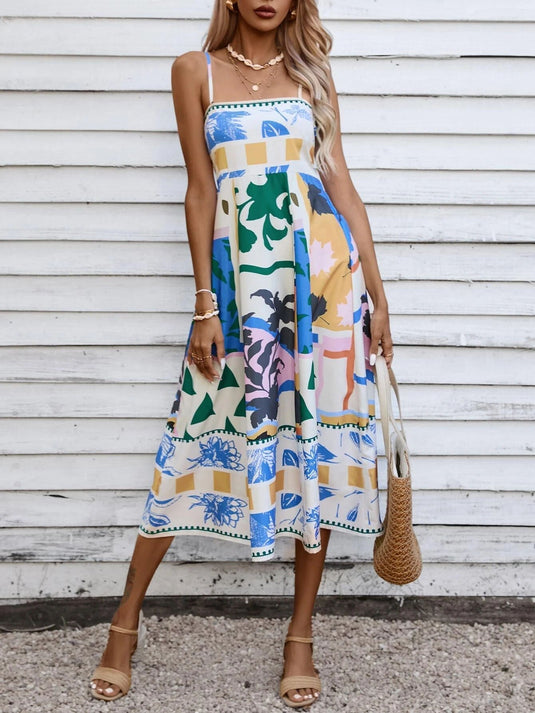Maxi Robe Patchwork : Imprimé Abstrait Coloré