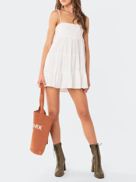 Ivory Cotton Cash & Robe Mini T-Shirt Silhouette