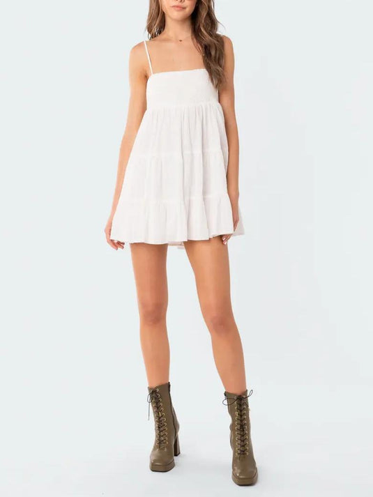 Ivory Cotton Cash & Robe Mini T-Shirt Silhouette