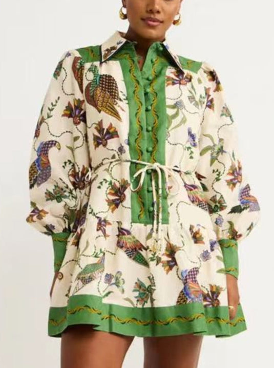 Ceinturée Floral Dress