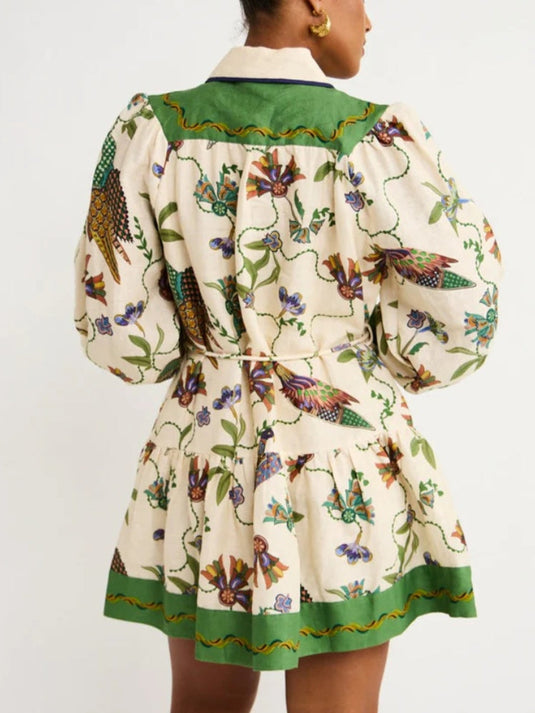 Ceinturée Floral Dress