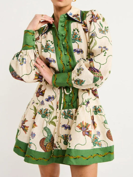 Ceinturée Floral Dress