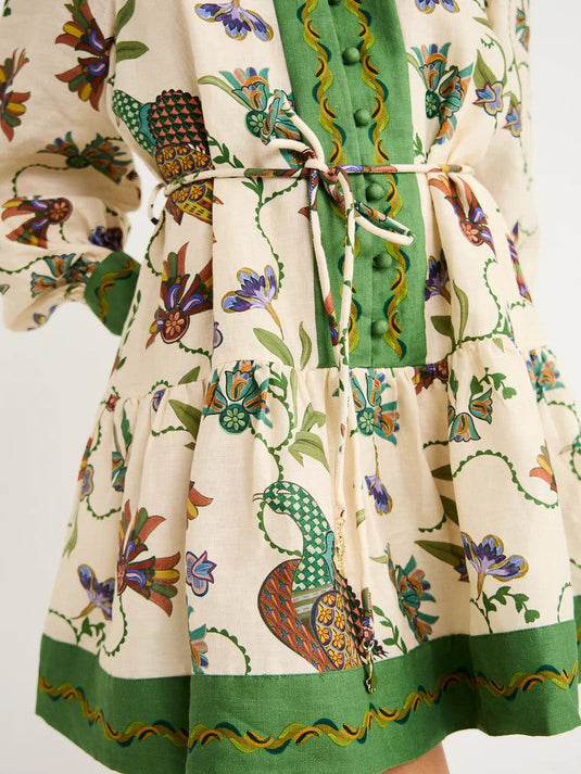 Ceinturée Floral Dress