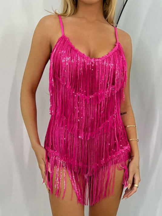 Combinaison en Sequins avec Franges
