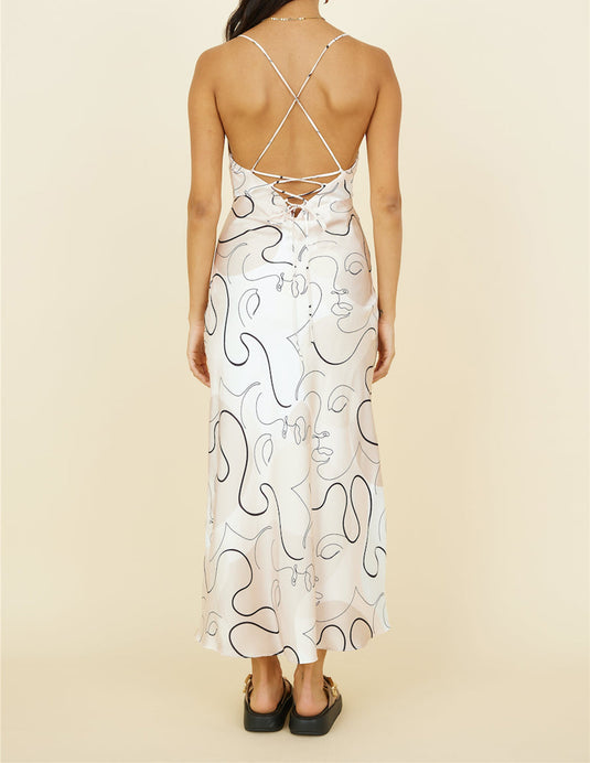 Beige Maxi Dress Under Control