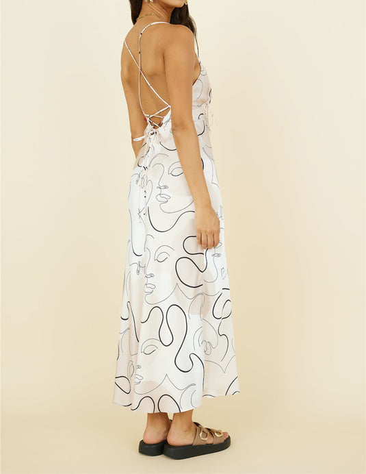 Beige Maxi Dress Under Control